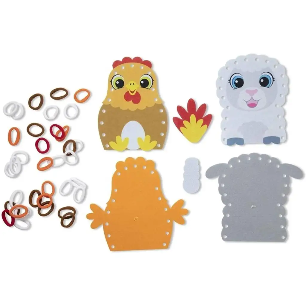 imagen de ¡Hurkold! Set de juego creativo de marionetas de animales de granja - Melissa & Doug 5