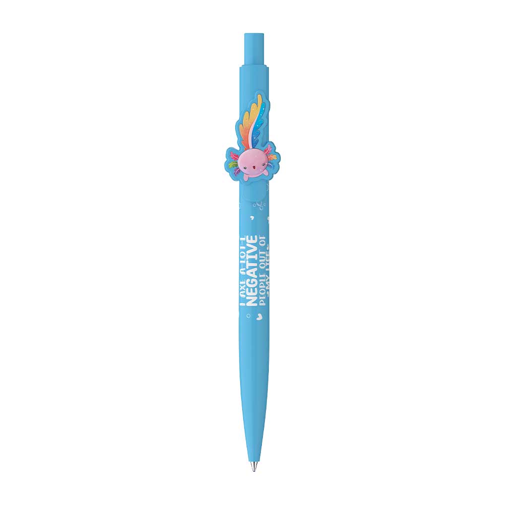 imagen de ICO: Bolígrafo de color azul claro con diseño de axolote 1