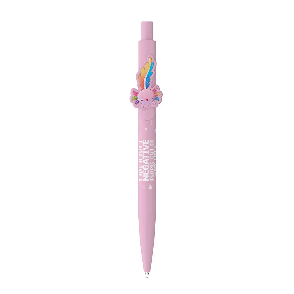 imagen de ICO: Bolígrafo de color rosa pastel con diseño de axolote 1