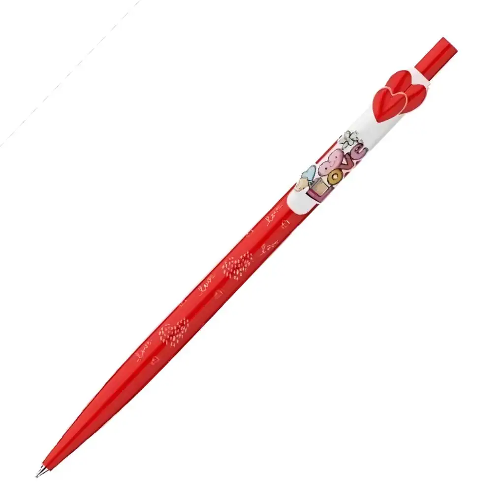 imagen de ICO: Bolígrafo rojo con corazones Love 1