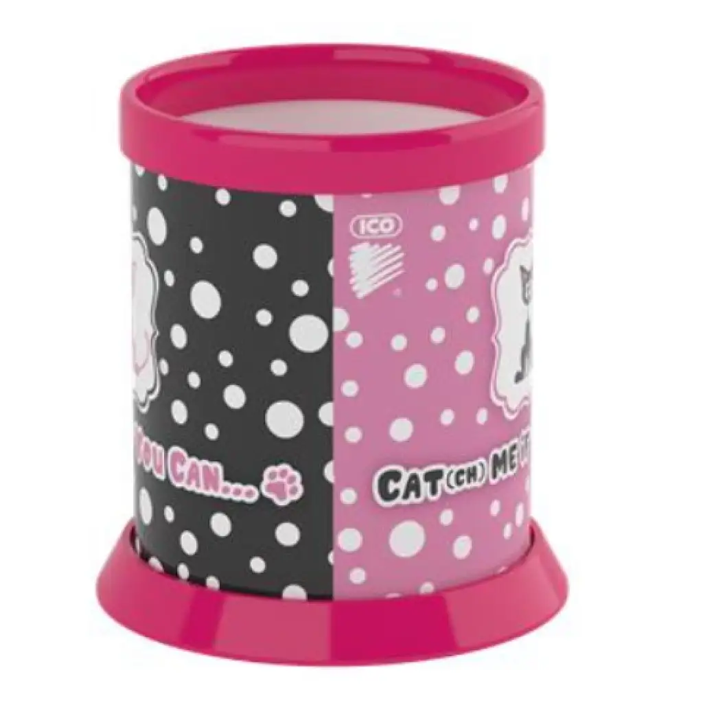 imagen de ICO: Cats-Dots rosa-negro estuche de lápices 2