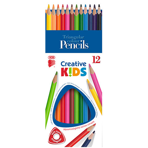 imagen de ICO: Creative Kids lápiz de colores triangular de 12 unidades 1