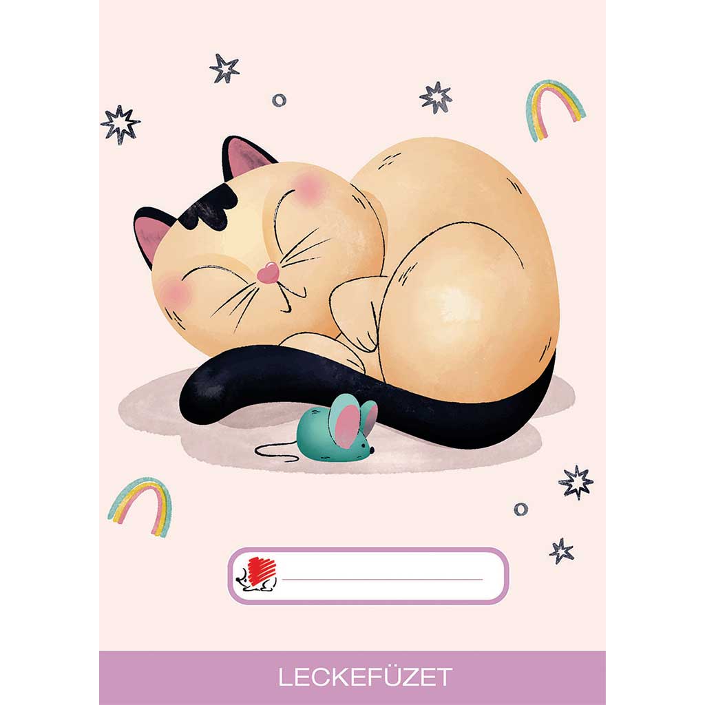 imagen de ICO: Cuaderno A/5 con diseño de Gato Soñador 1