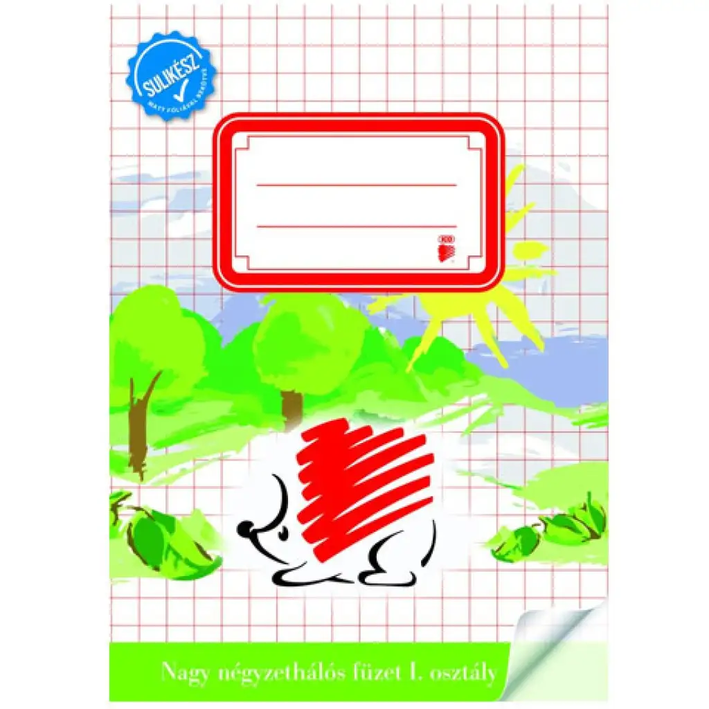 imagen de ICO: Cuaderno de cuadros grande con encuadernación para la escuela A/5 1er grado 1