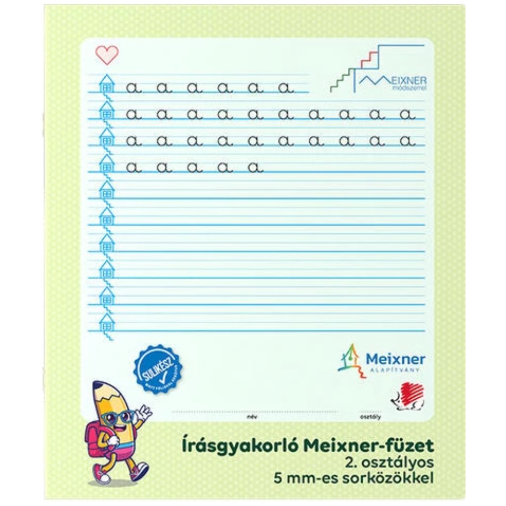 imagen de ICO: Erizo Cuaderno de Práctica de Escritura Meixner 2º grado con espacios de 5 mm 1