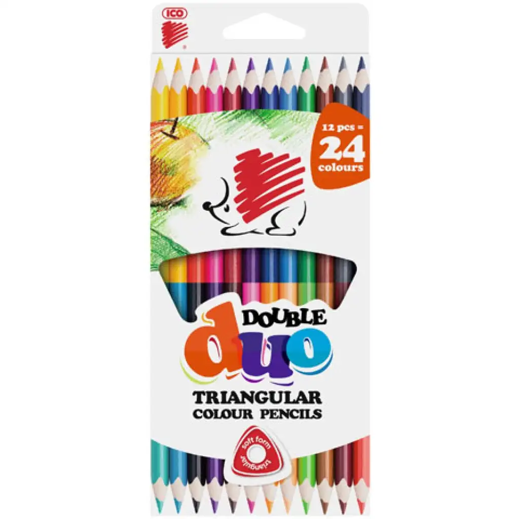 imagen de ICO: Erizo de doble punta lápiz de colores 12/24 1