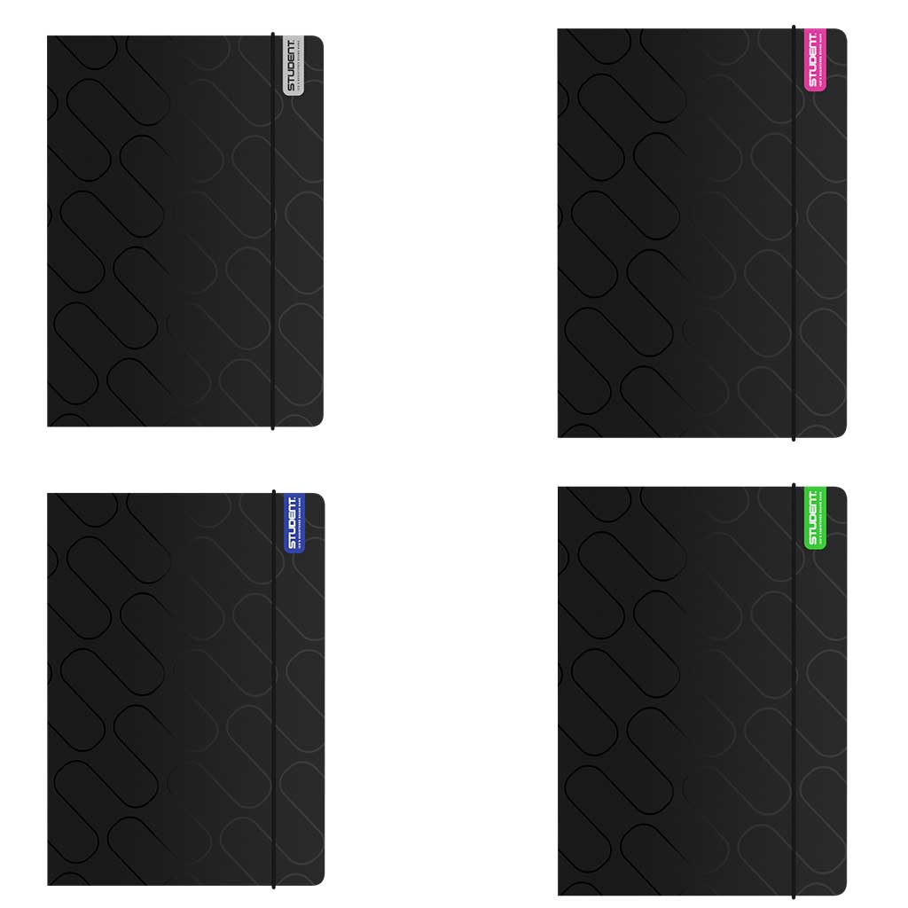 imagen de ICO: Estudiante carpeta de goma premium negra A/4 1