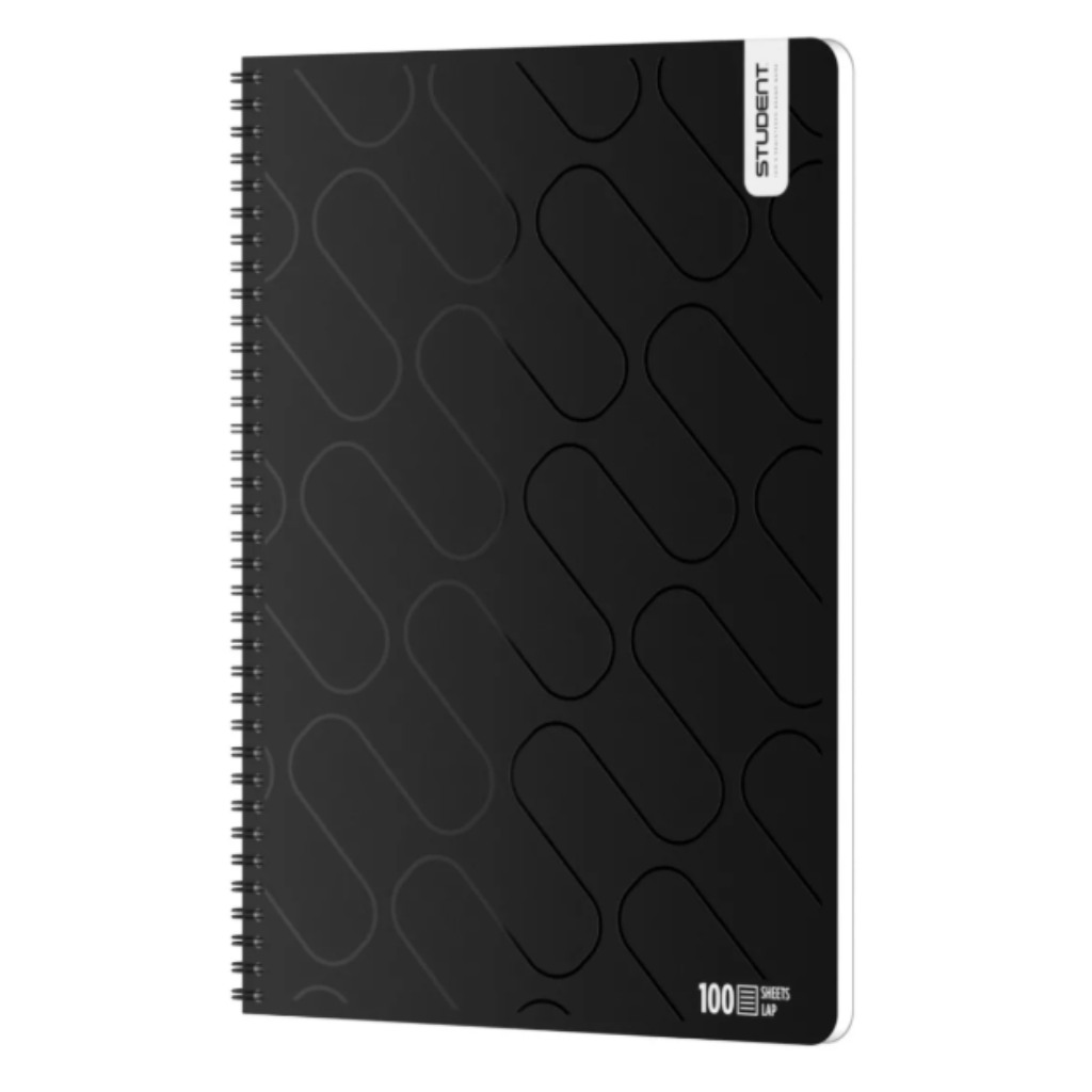 imagen de ICO: Estudiante Premium Negro Cuaderno A/4 a rayas 100 Páginas 1