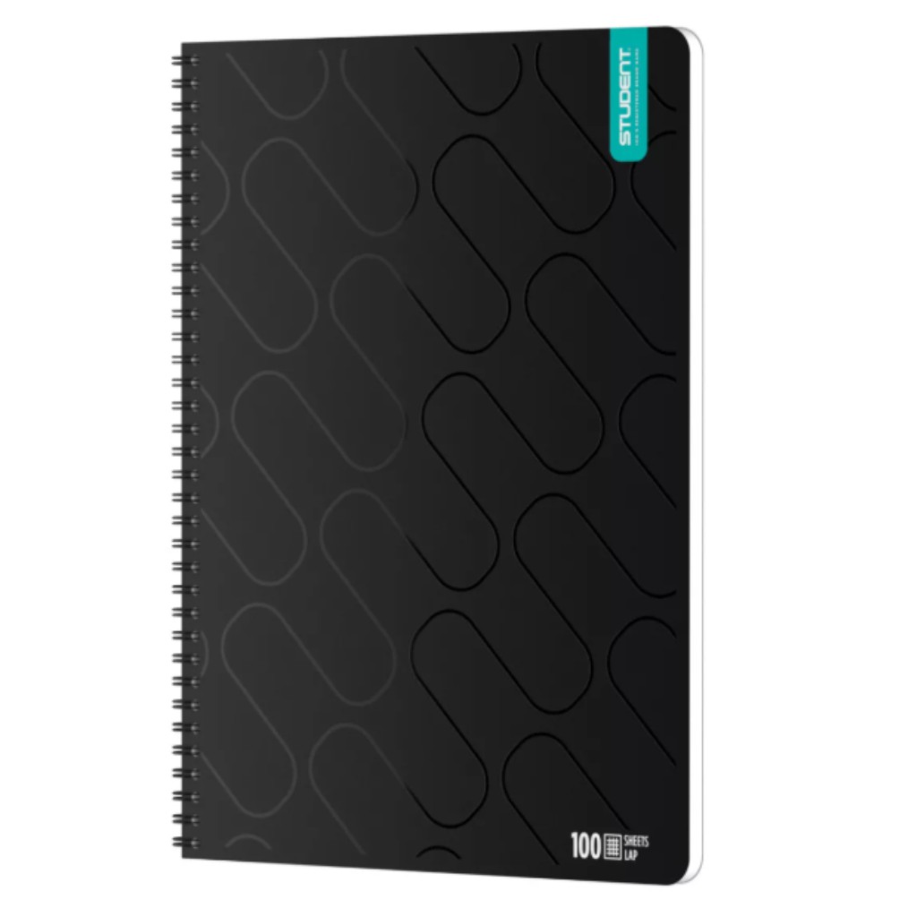 imagen de ICO: Estudiante Premium Negro Cuaderno Espiral A/4 Cuadriculado 100 Hojas 1