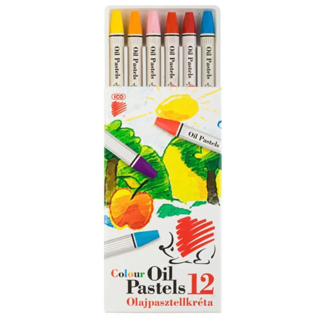 imagen de ICO: HEDGEHOG Crayones de aceite 12 unidades 2