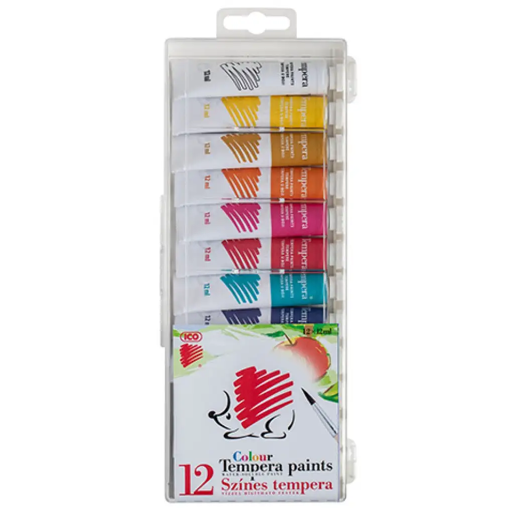 imagen de ICO: HEDGEHOG Témpera de colores 12ud 12ml 1