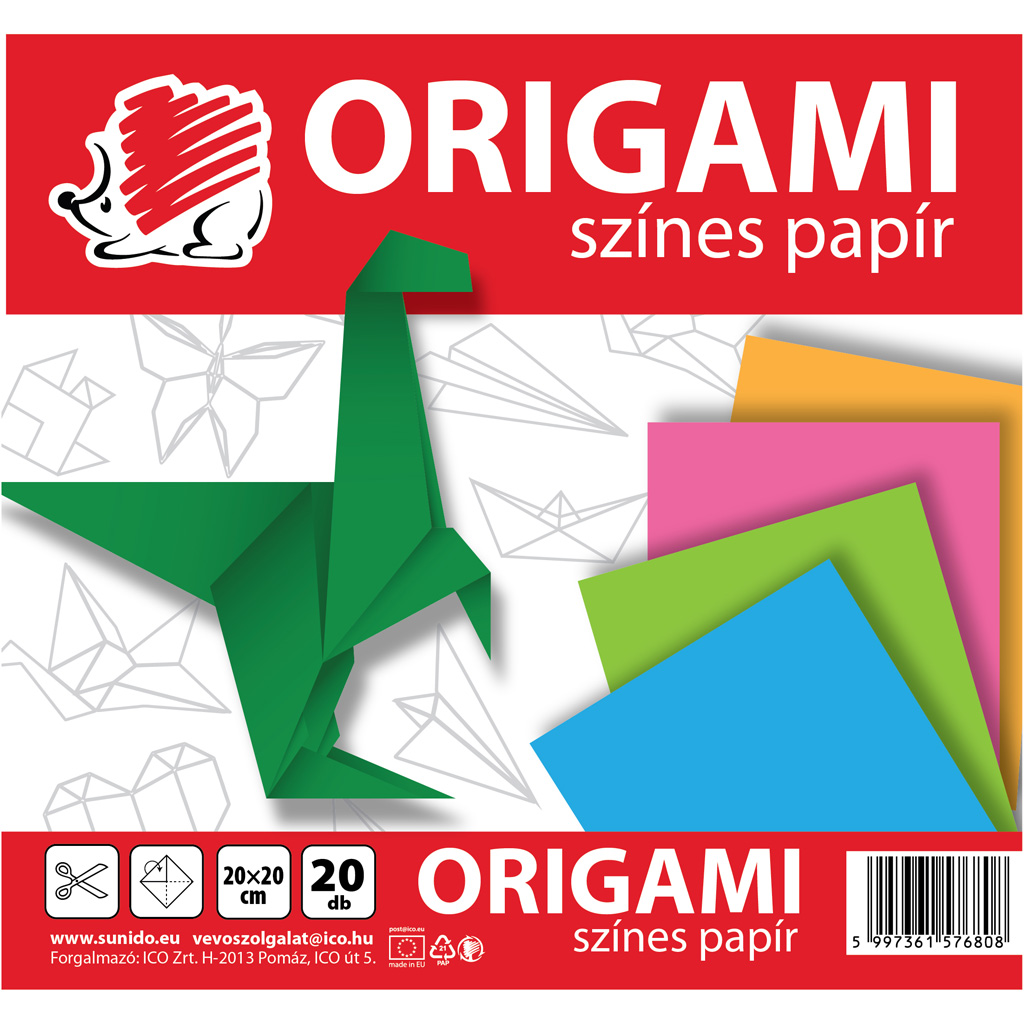 imagen de ICO: HURÓN origami papeles 20x20cm 20hojas 1