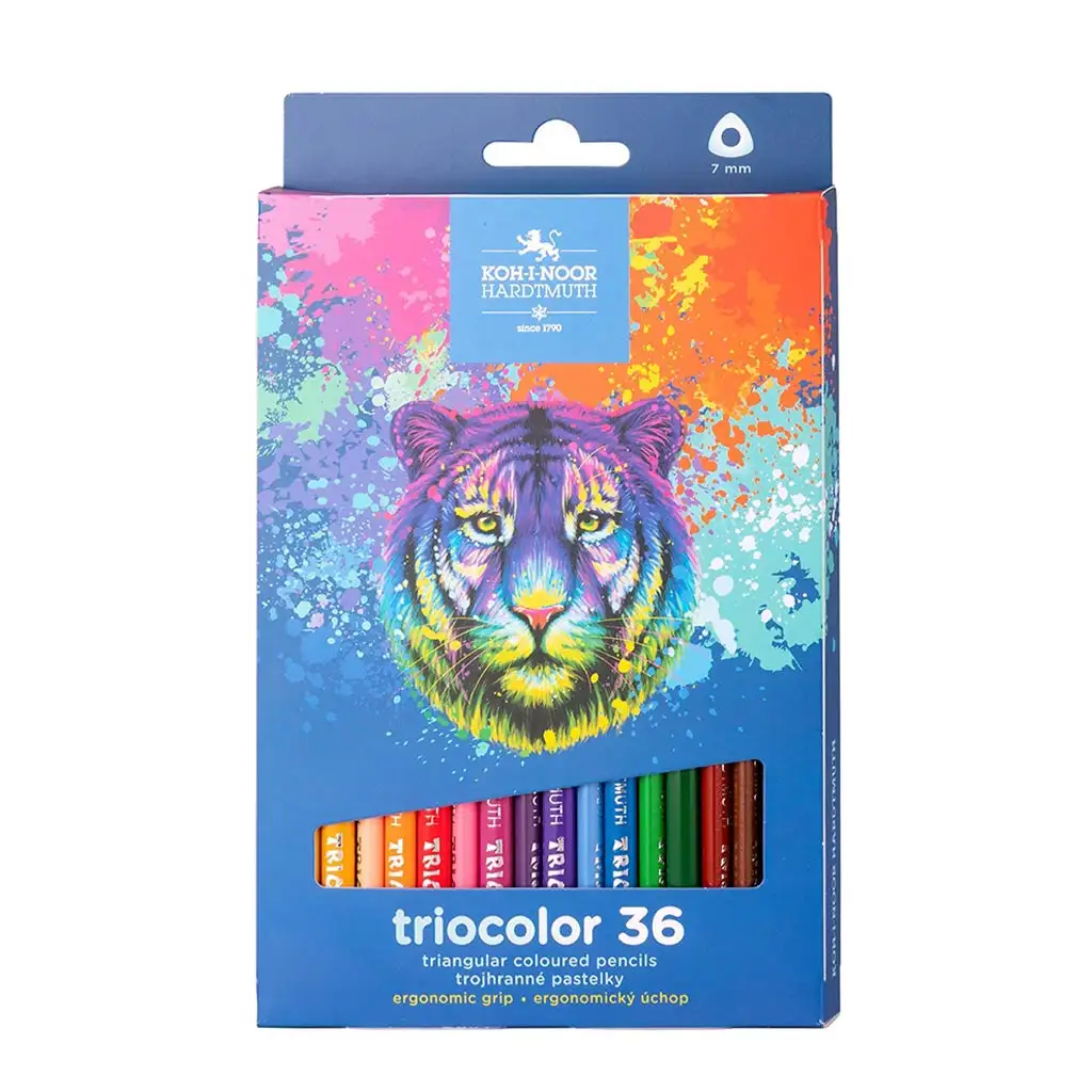 imagen de ICO: Koh-I-Noor 3135 lápiz de colores hexagonal en caja de tigre de 36 piezas 1