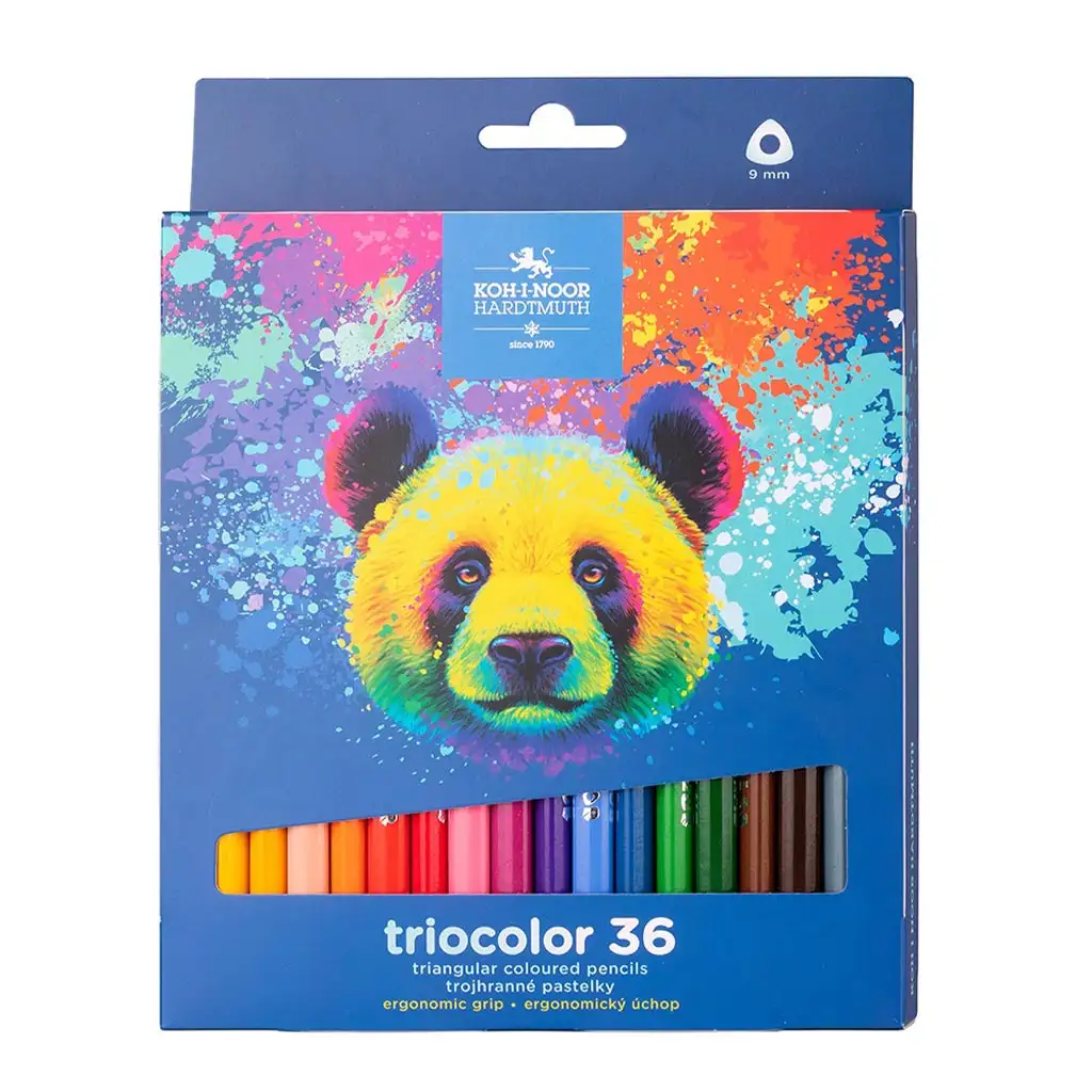 imagen de ICO: Koh-I-Noor 3145 Lápiz de colores hexagonal en caja con oso de 36 piezas 1
