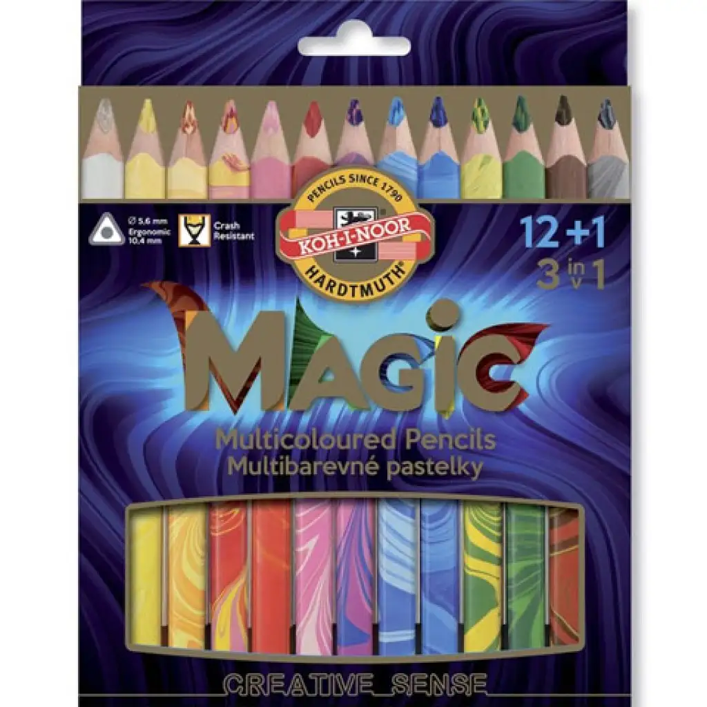 imagen de Ico: Koh-I-Noor Magic juego de lápices de colores gruesos en forma de triángulo 1
