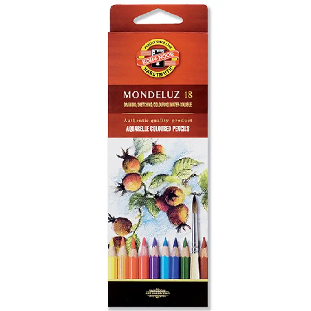 imagen de ICO: Koh-I-Noor Mondeluz 3717 Lápiz de acuarela de colores set 18ud 1