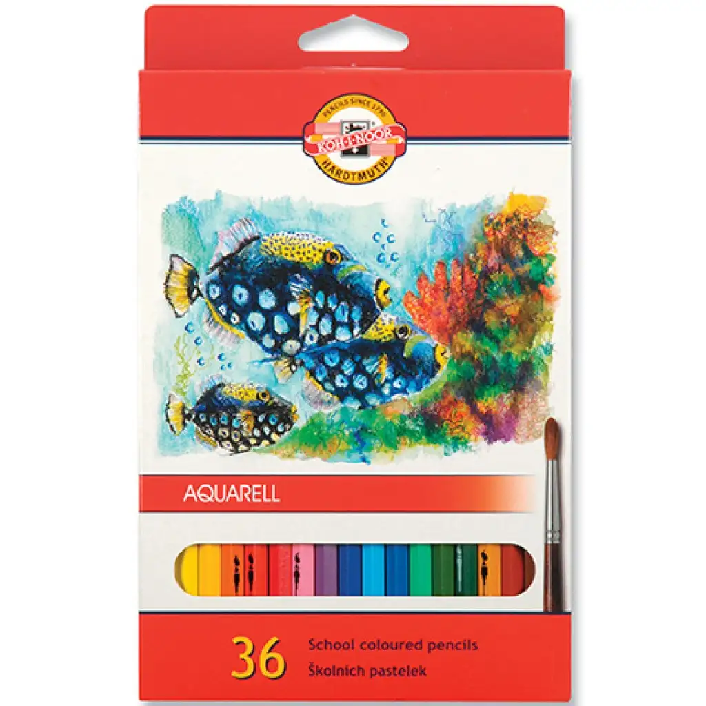 imagen de ICO: Koh-I-Noor Mondeluz 3719 Lápiz de acuarela de colores set 36ud 1