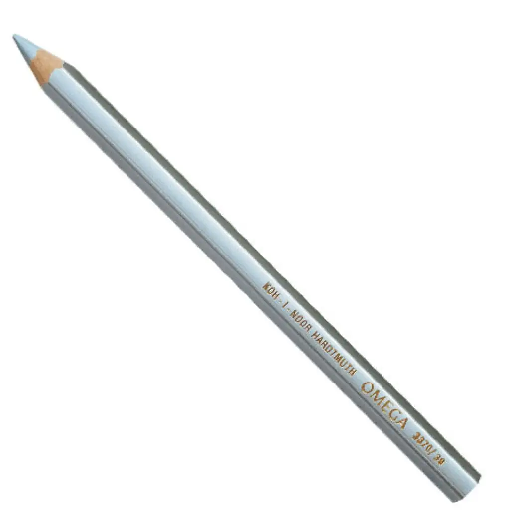 imagen de Ico: Koh-I-Noor Omega lápiz grueso de color plata 1