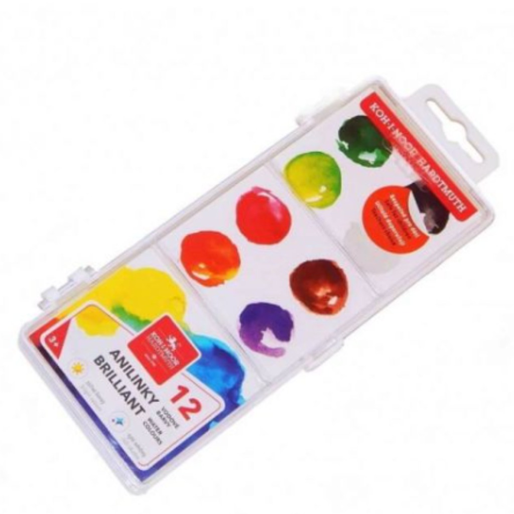 imagen de ICO: KOH-I-NOOR set de acuarelas de 12 colores brillantes 1