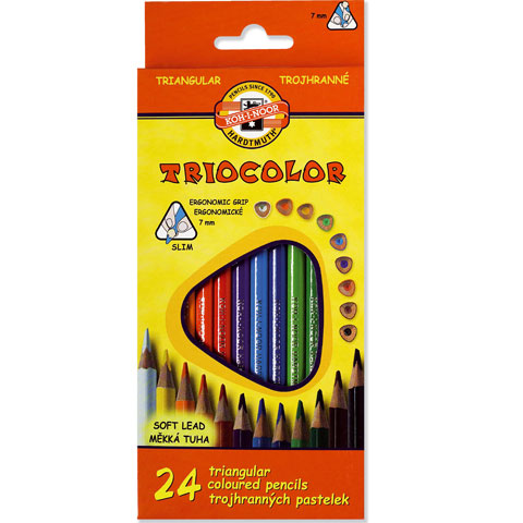 imagen de Ico: Koh-I-Noor Triocolor set de lápices de colores de 24 piezas 1