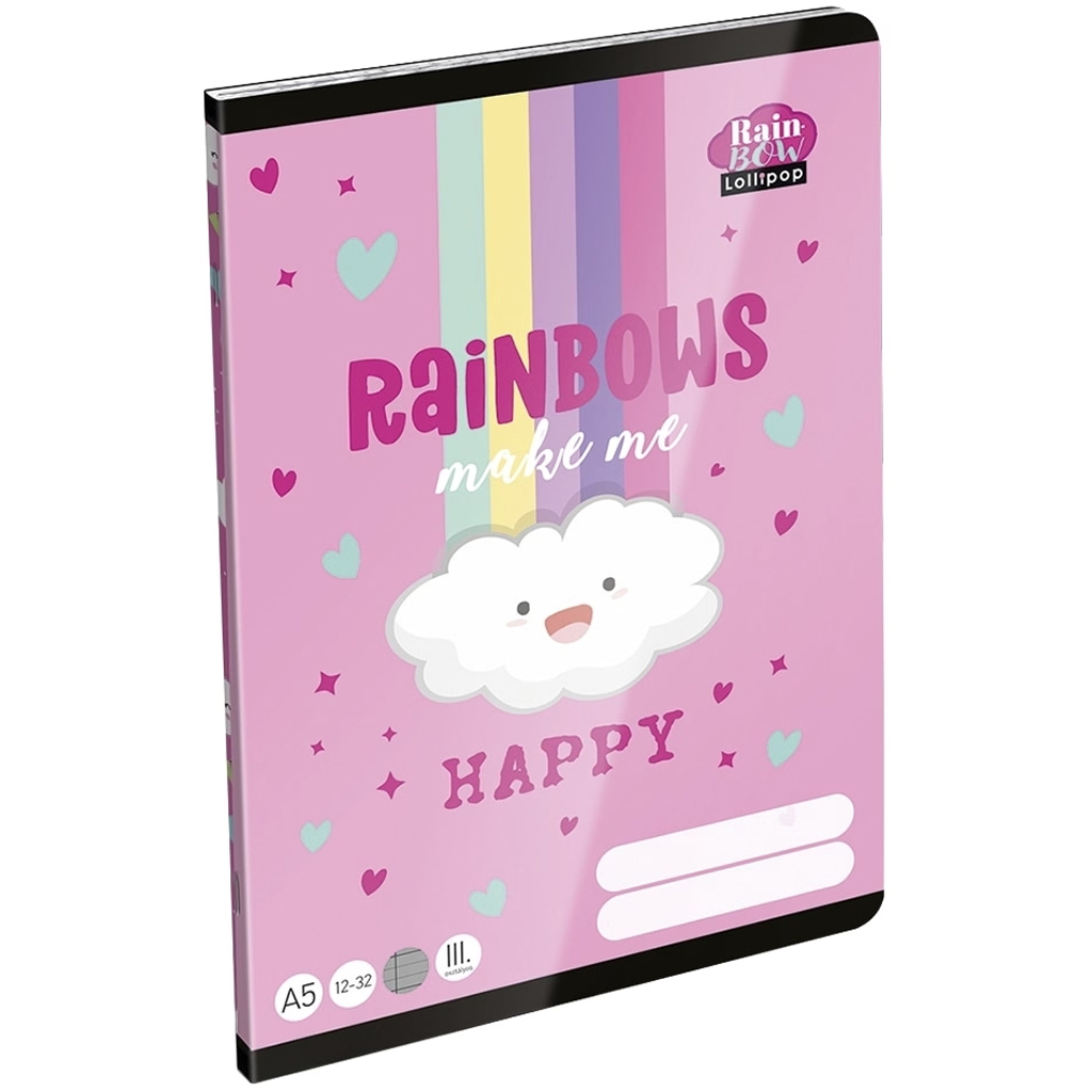 imagen de ICO: Lizzysuli Lollipop Rainbow cuaderno de líneas de 3er grado A/5 12-32 1