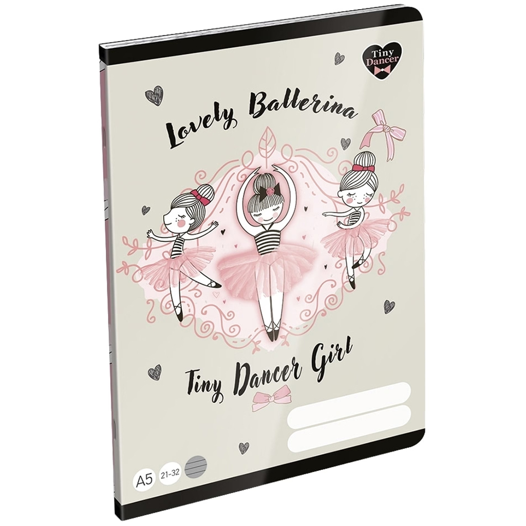imagen de ICO: LizzySuli Lovely Ballerina Tiny Dancer Cuaderno de líneas de 4º grado A/5 21-32 1