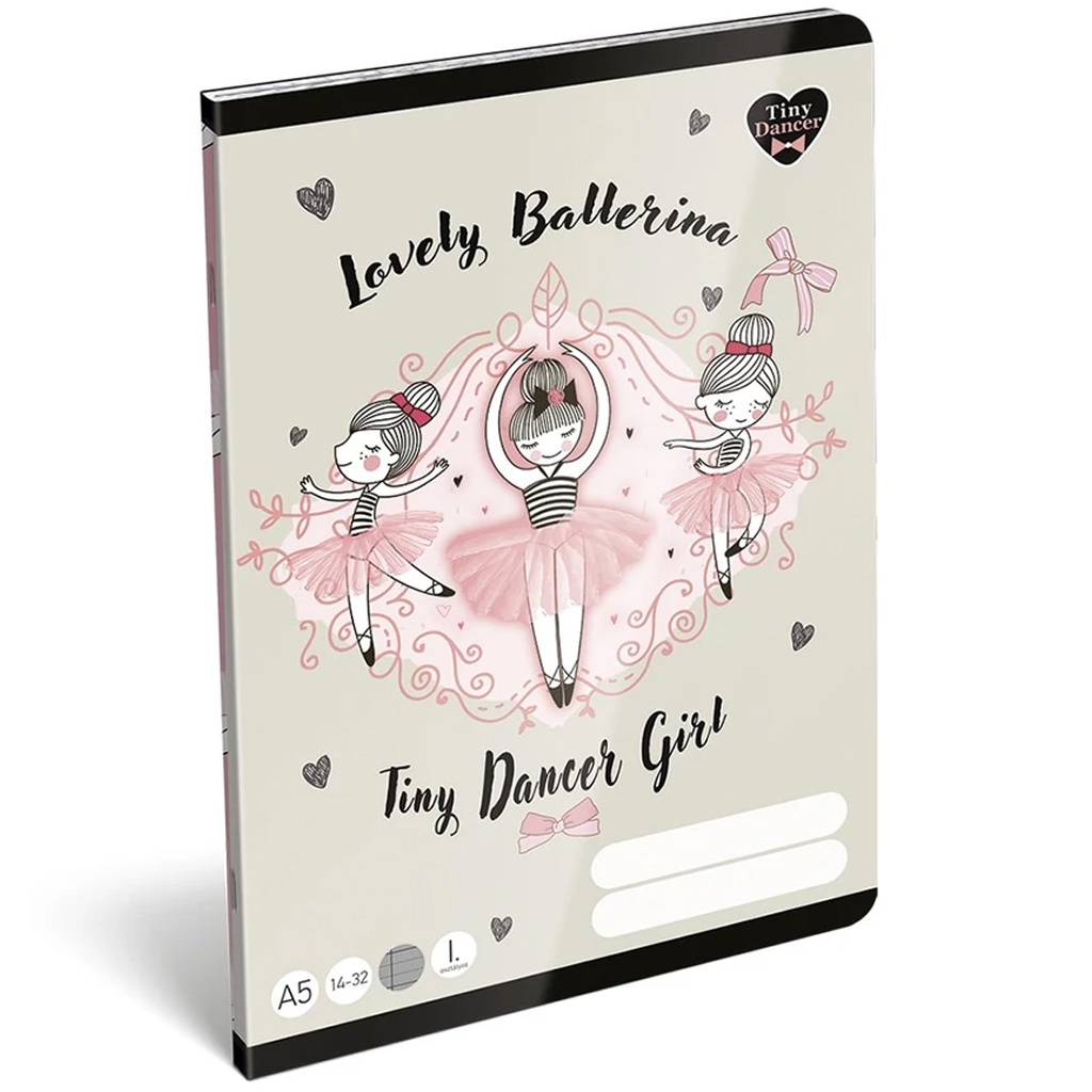 imagen de ICO: Lizzysuli Tiny Dancer Ballerina cuaderno de líneas de 1er grado A/5 14-32 1