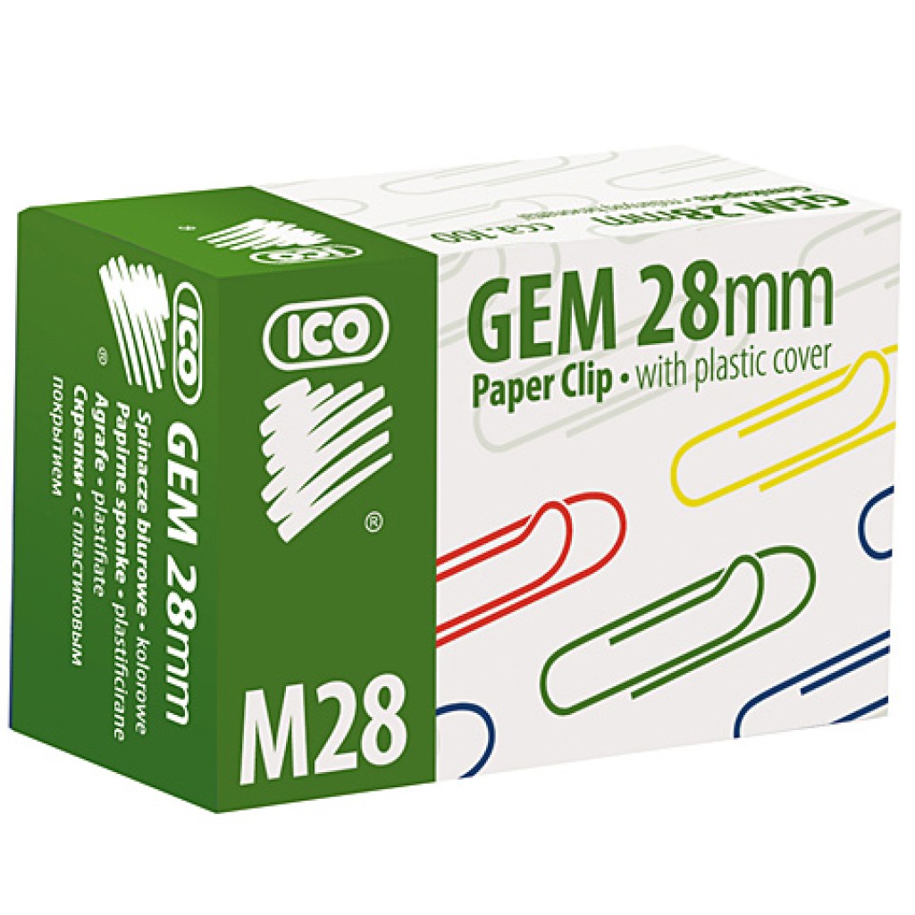 imagen de ICO: M28 Clips de colores 28mm 100ud 1