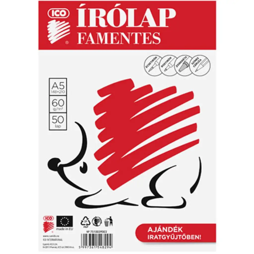 imagen de Ico: Papel de escritura sin madera en tamaño A/5 con 50 hojas 1