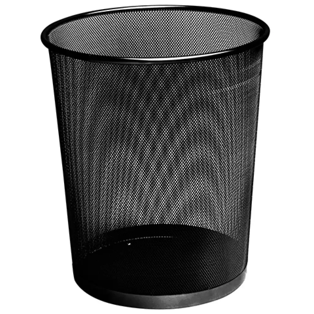 imagen de ICO: Papelera de malla metálica negra 1