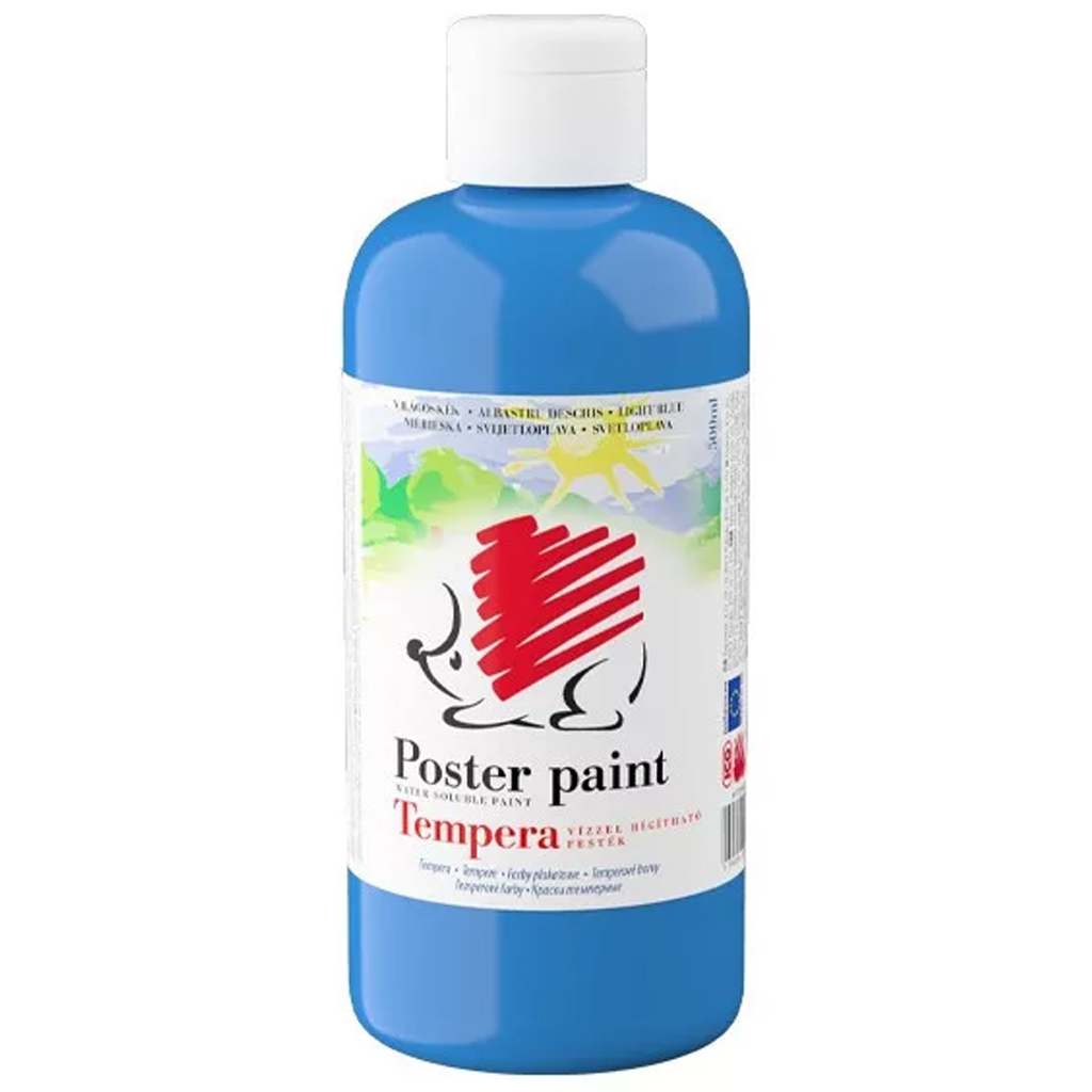imagen de ICO: Pinta tempera azul claro 500ml 1