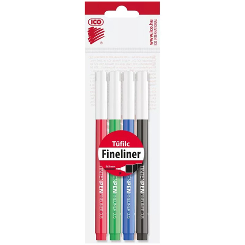 imagen de ICO: Set de rotuladores de tinta de 4 unidades 0,5mm 1