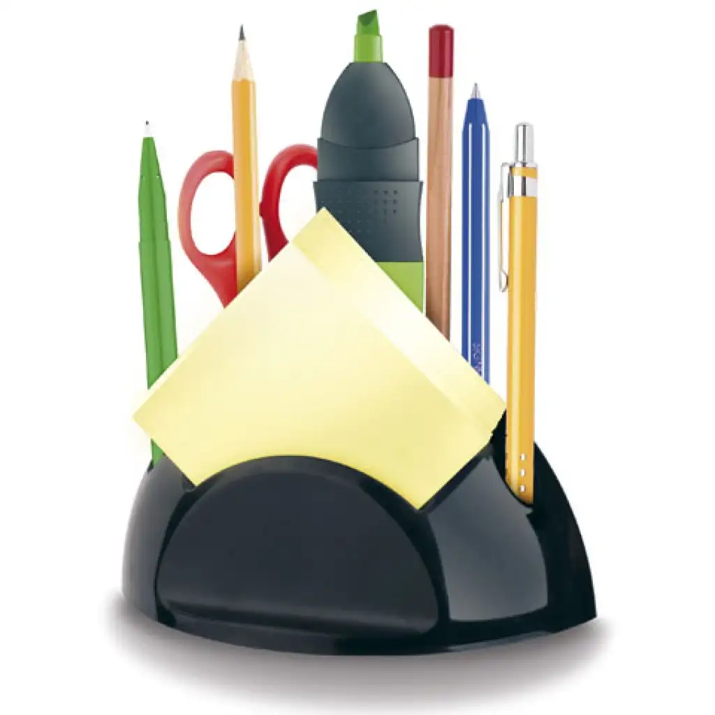 imagen de ICO: Soporte de escritorio negro para utensilios de escritura 2
