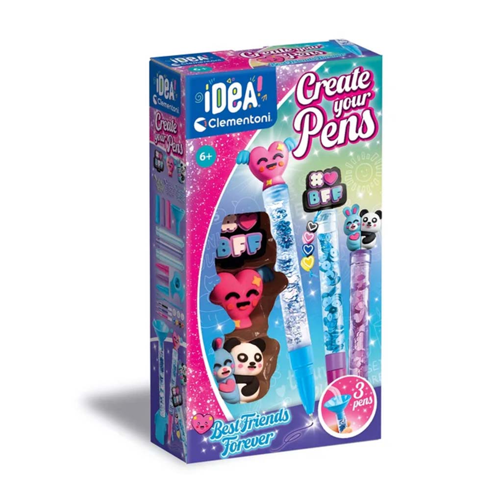 imagen de ¡Idea! Mini mejores amigos set de creación de bolígrafos - Clementoni 1