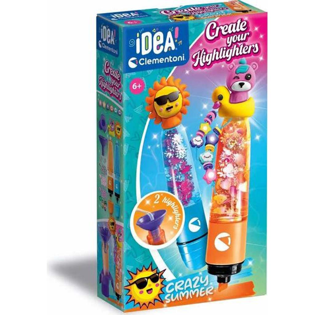 imagen de ¡Idea! Mini set de creación de resaltadores locos de verano - Clementoni 1