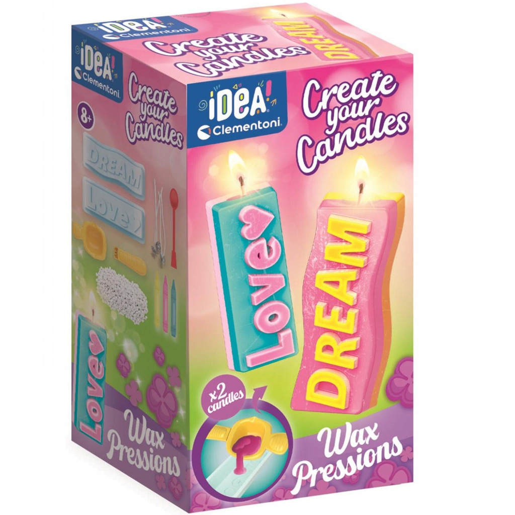 imagen de ¡Idea! Set creativo para hacer velas con mensajes - Clementoni 1
