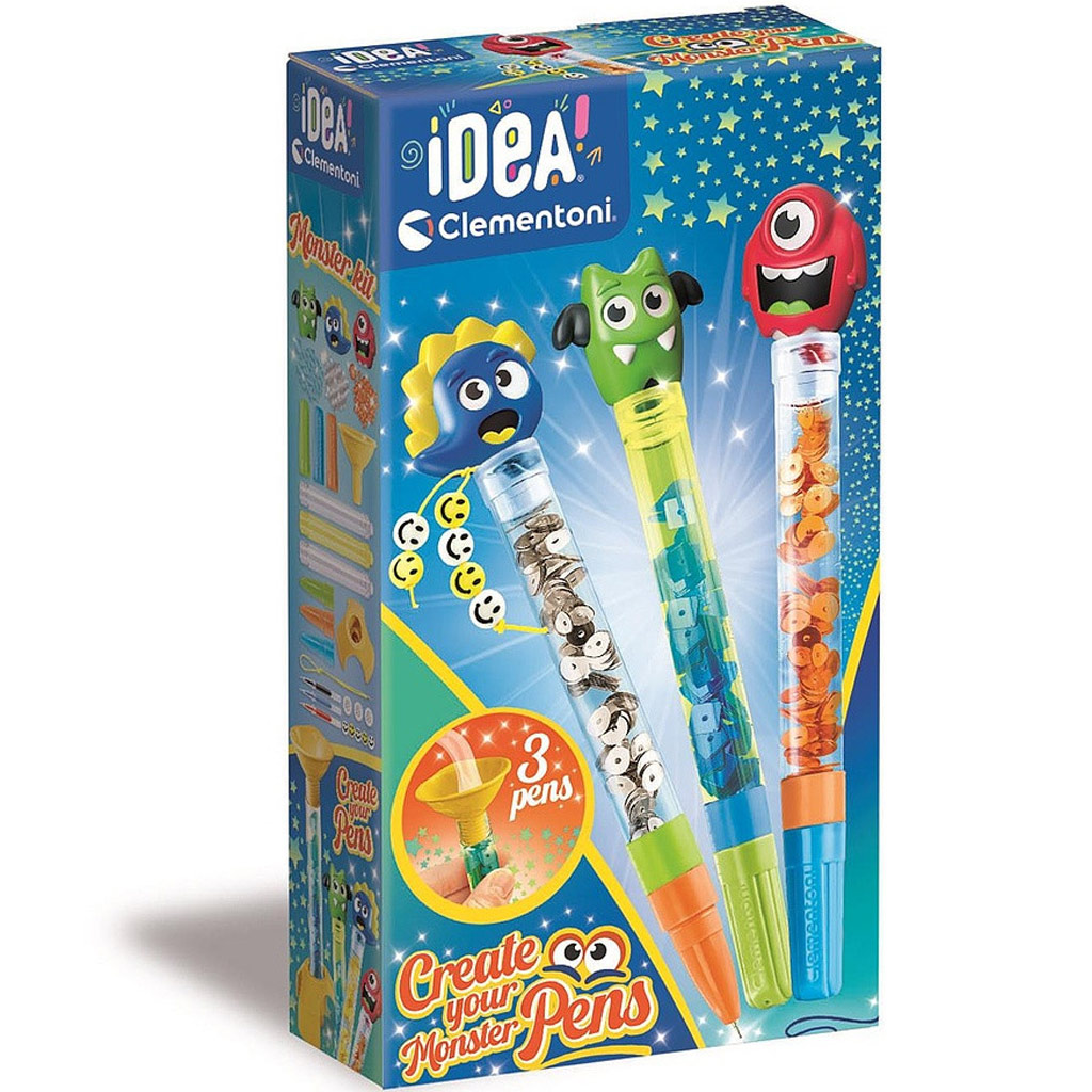 imagen de ¡Idea! Set de creación de bolígrafos monstruosos - Clementoni 1