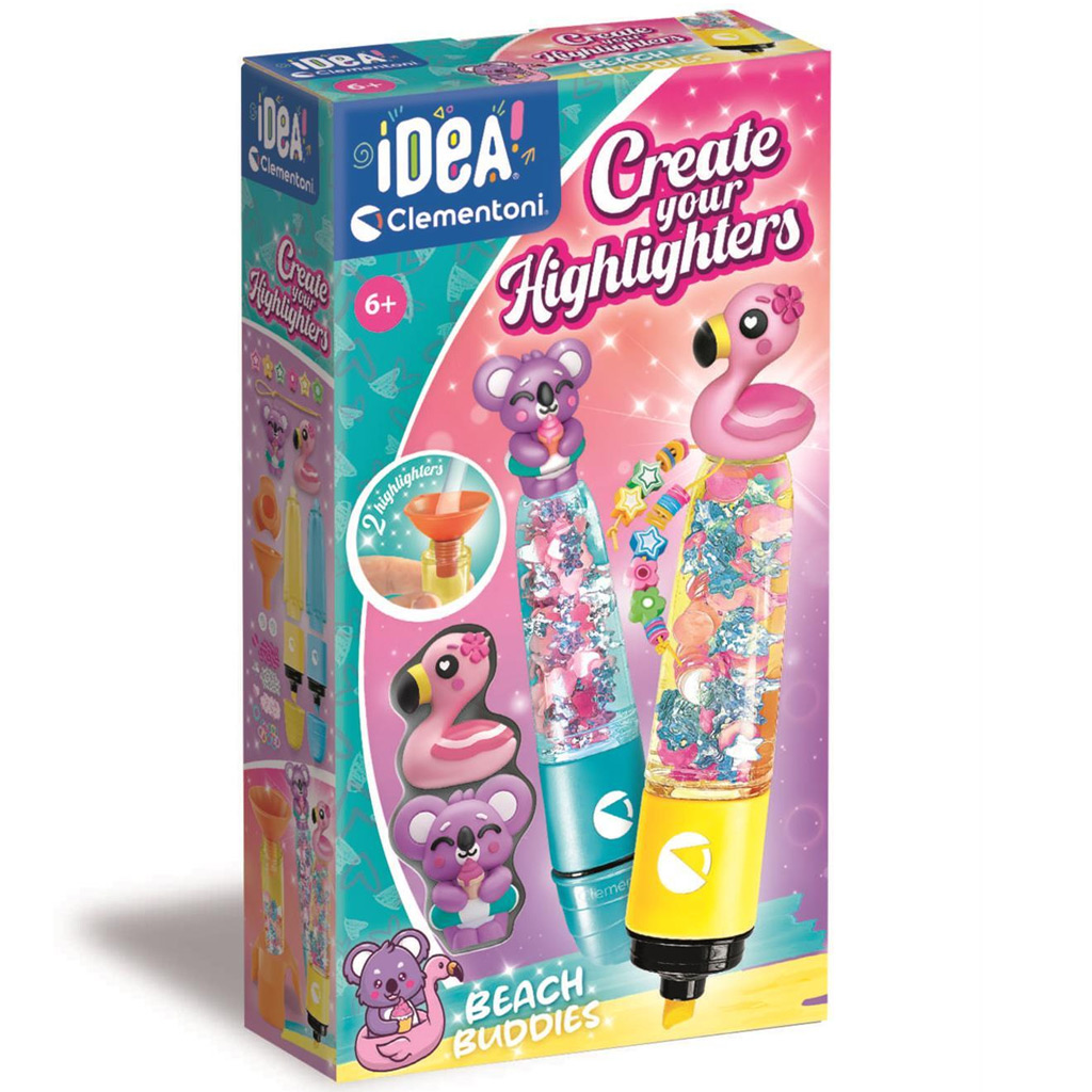 imagen de ¡Idea! Set de creación de marcadores de texto amigos de la playa - Clementoni 1