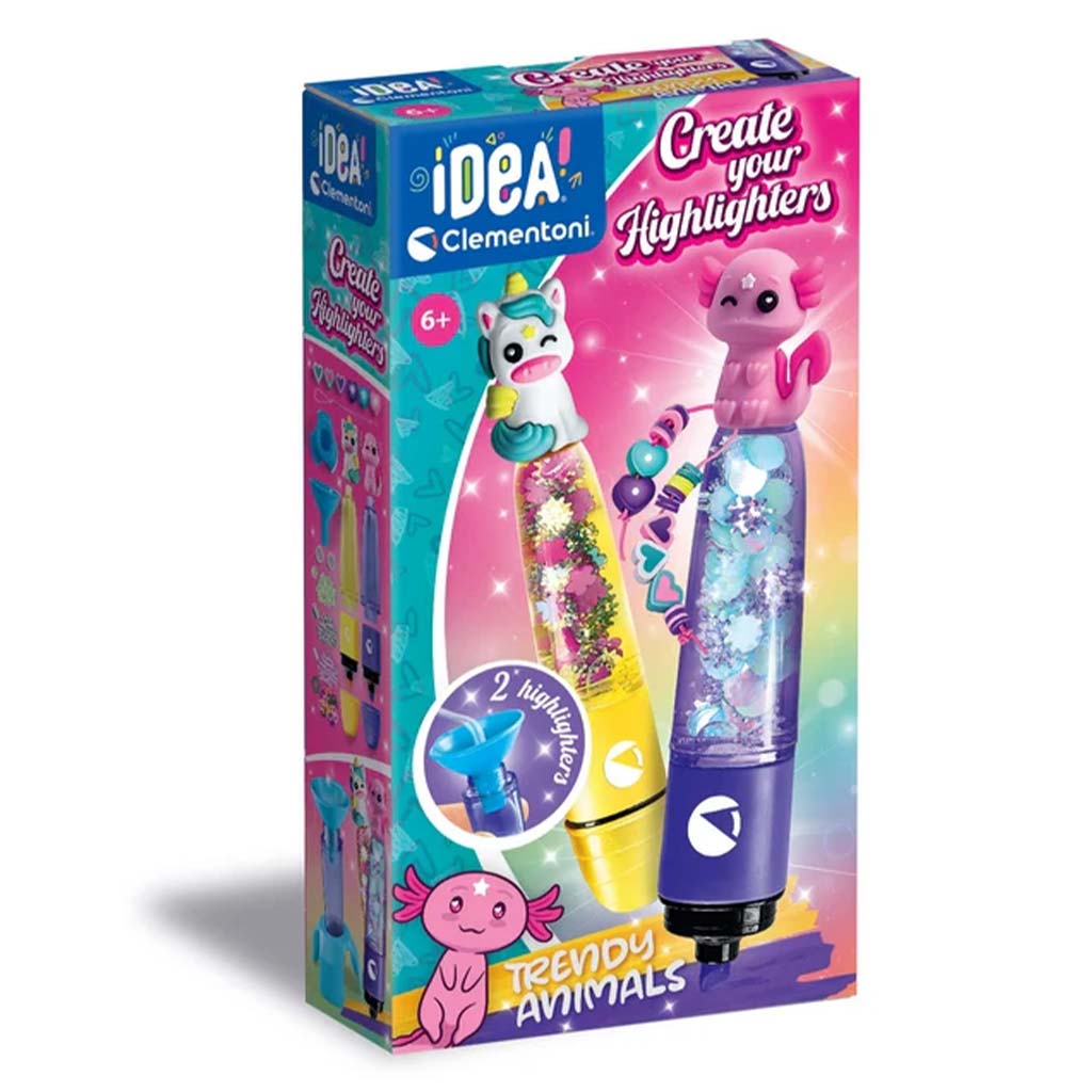 imagen de ¡Idea! Set de creación de mini resaltadores de animales de moda - Clementoni 1