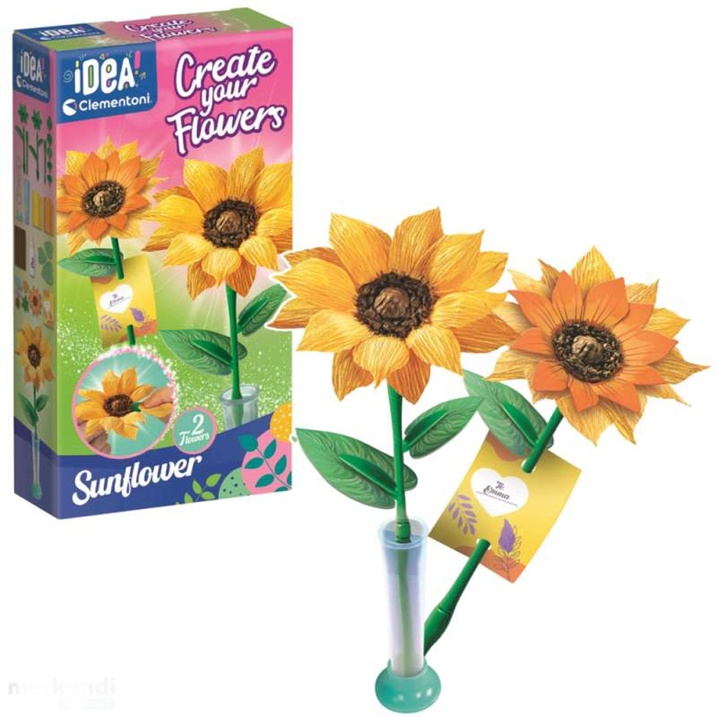 imagen de ¡Idea! Set mini de creación de flores girasol - Clementoni 1