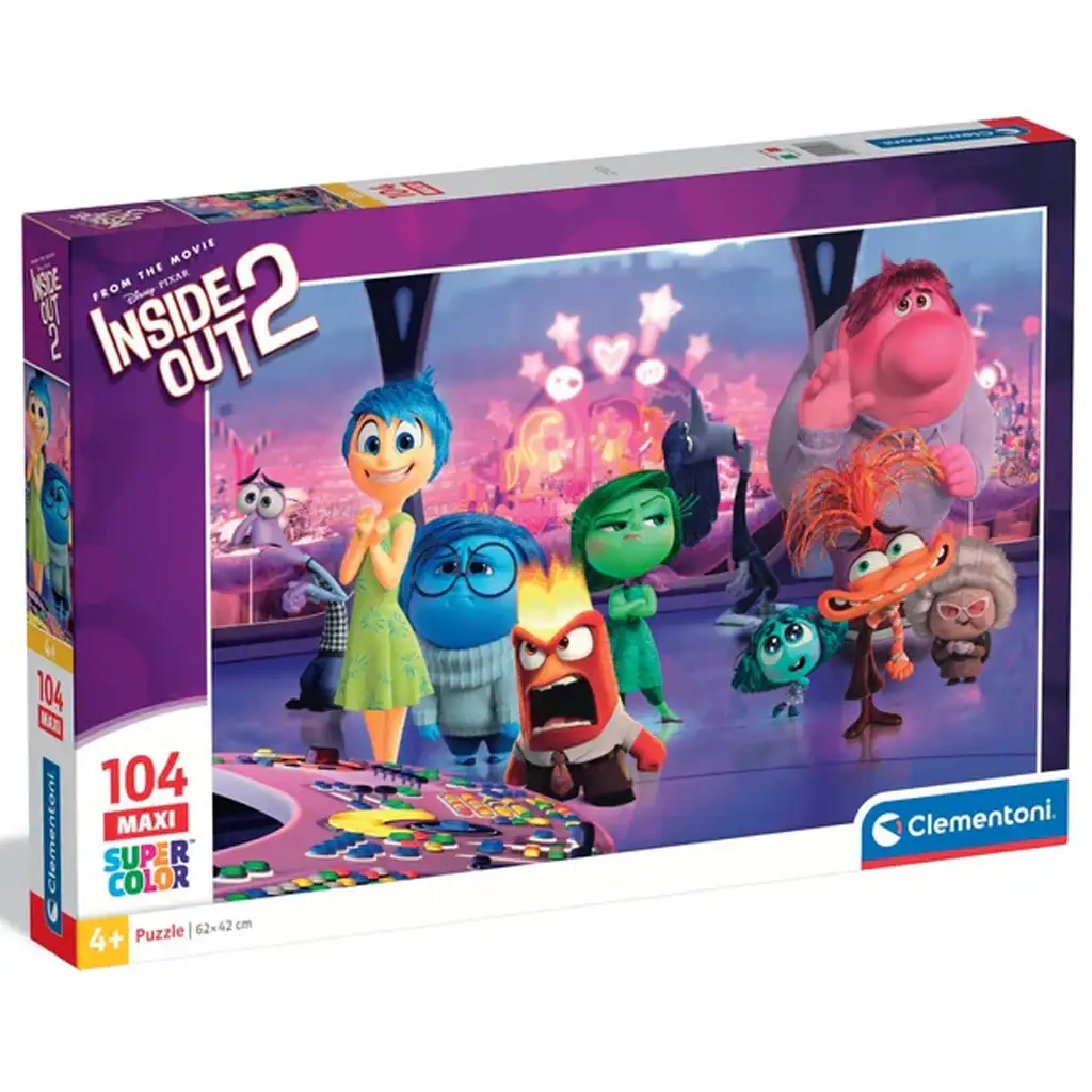 imagen de Inside Out 2 104 piezas maxi supercolor puzzle - Clementoni 1
