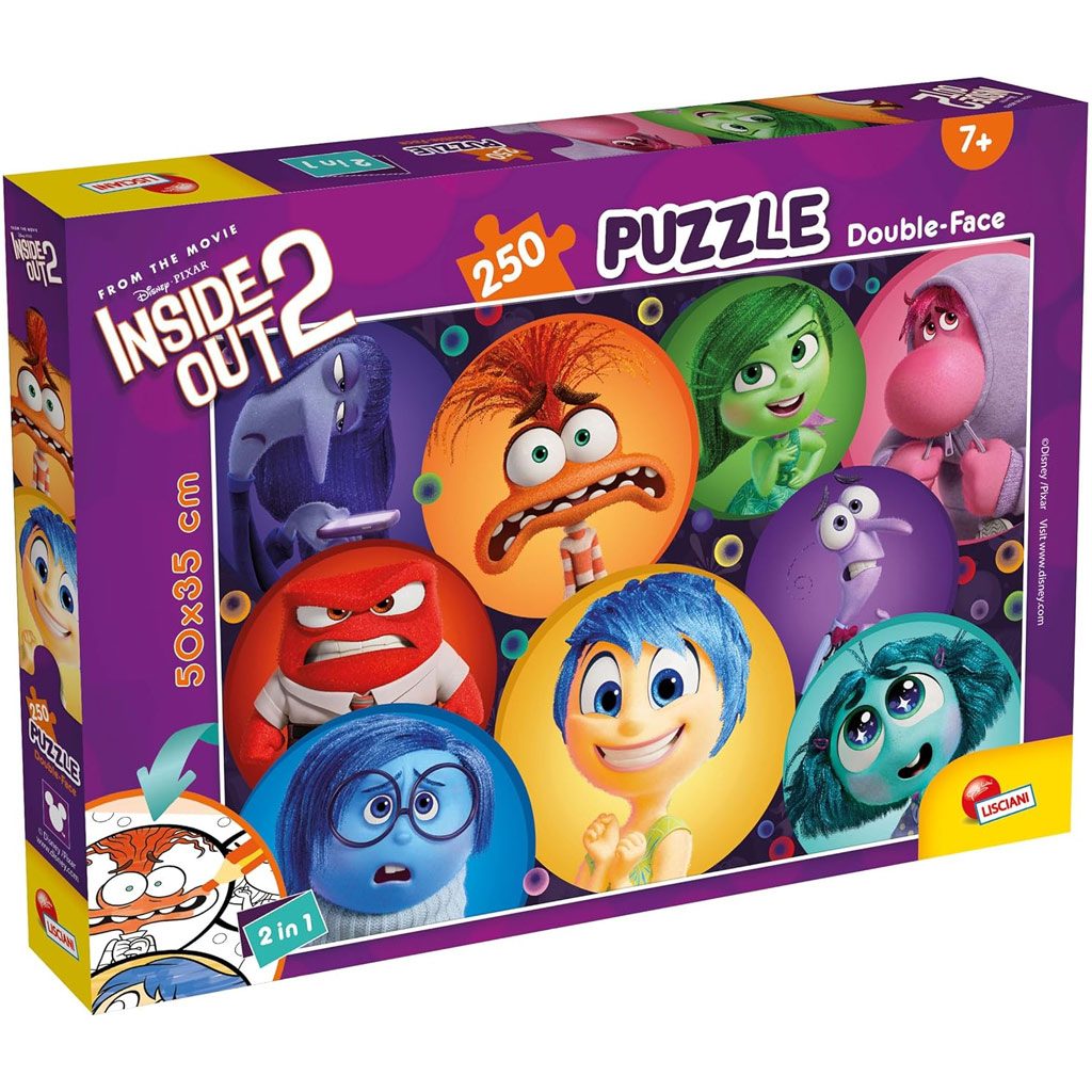 imagen de Inside Out 2 2 en 1 rompecabezas y libro para colorear de 250 piezas 50x35cm - Lisciani 1
