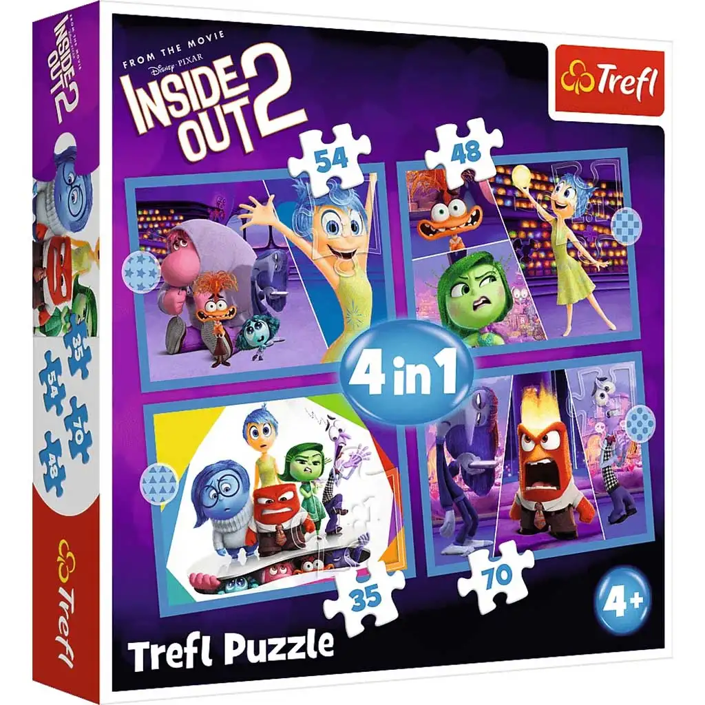 imagen de Inside Out 2: Emociones 4 en 1 puzzle - Trefl 1