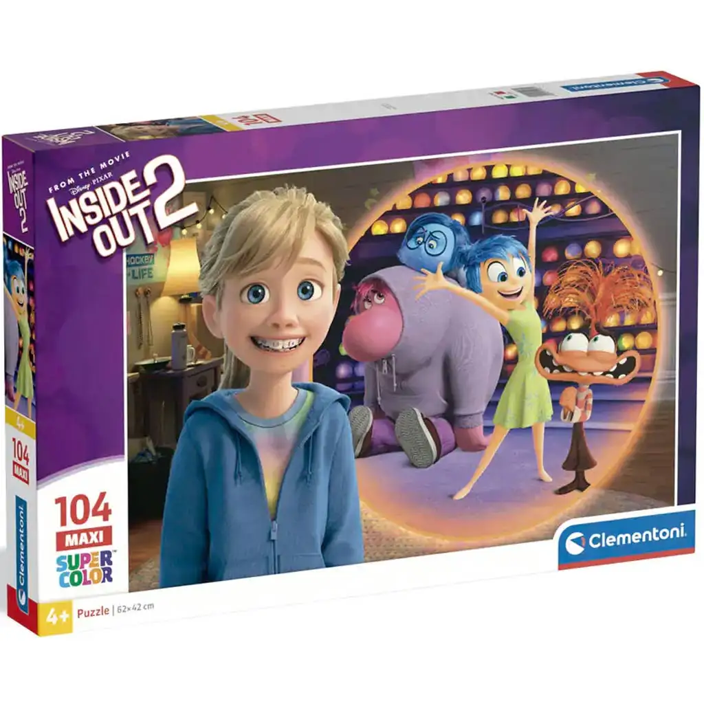 imagen de Inside Out 2: Maxi Super Color Puzzle de 104 piezas - Clementoni 1