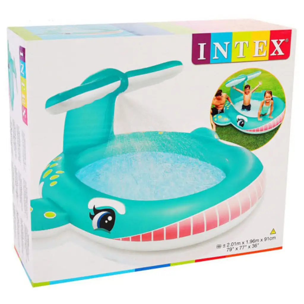 imagen de Intex: Piscina de ballena con chorros 201x196x91cm 2