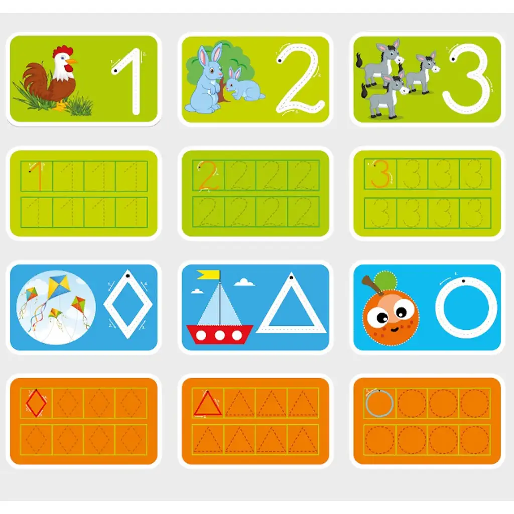 imagen de Introducción a los números – Tarjetas de desarrollo para la preparación escolar de 4 a 6 años 2
