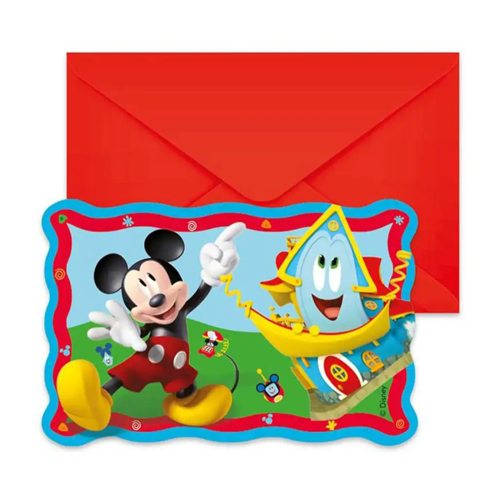 imagen de Invitación de fiesta de Disney Mickey Mouse 6 unidades 1