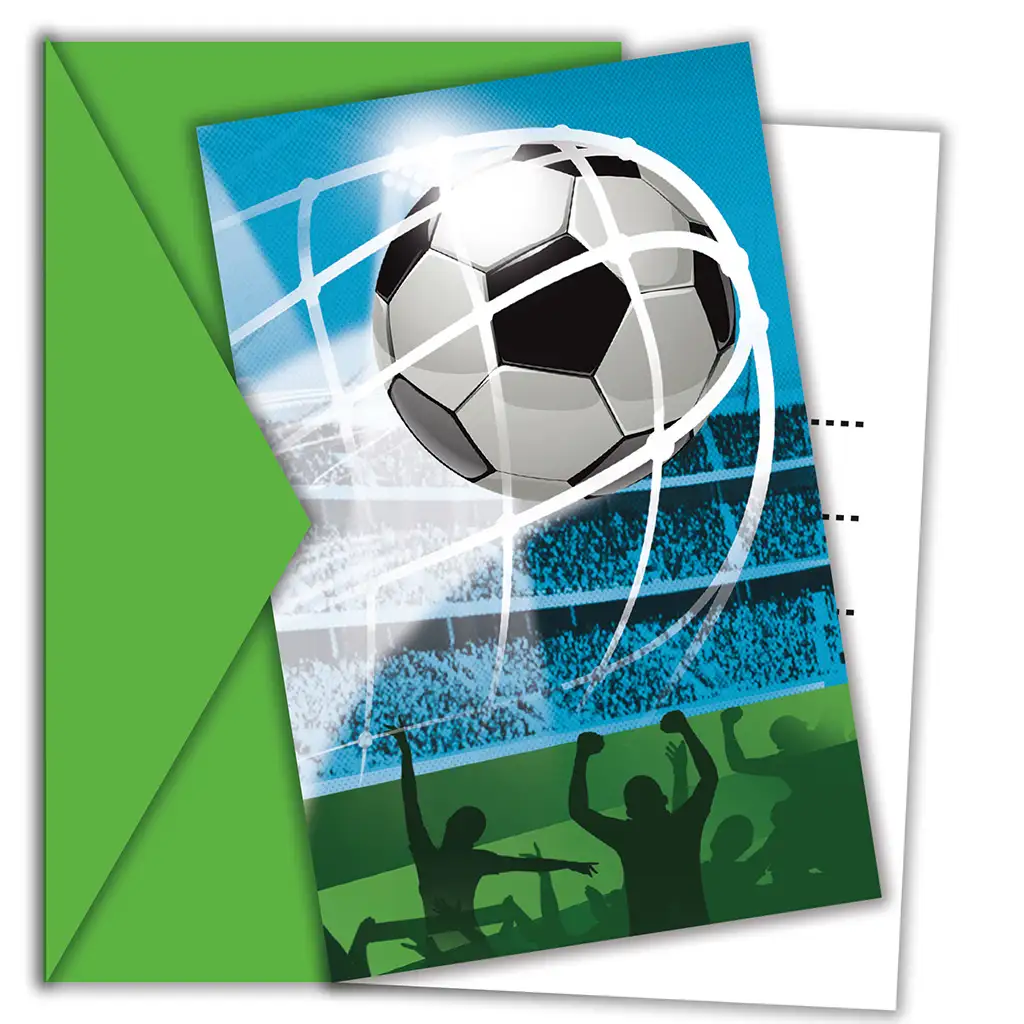 imagen de Invitación de fiesta de fútbol Gólöröm con sobre 6 unidades 1