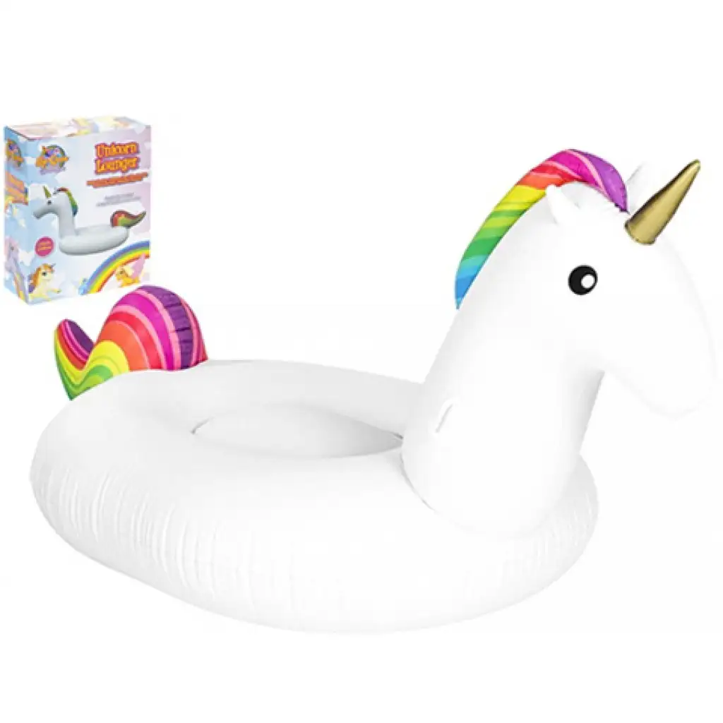 imagen de Isla flotante inflable de unicornio 170x100x95cm 1