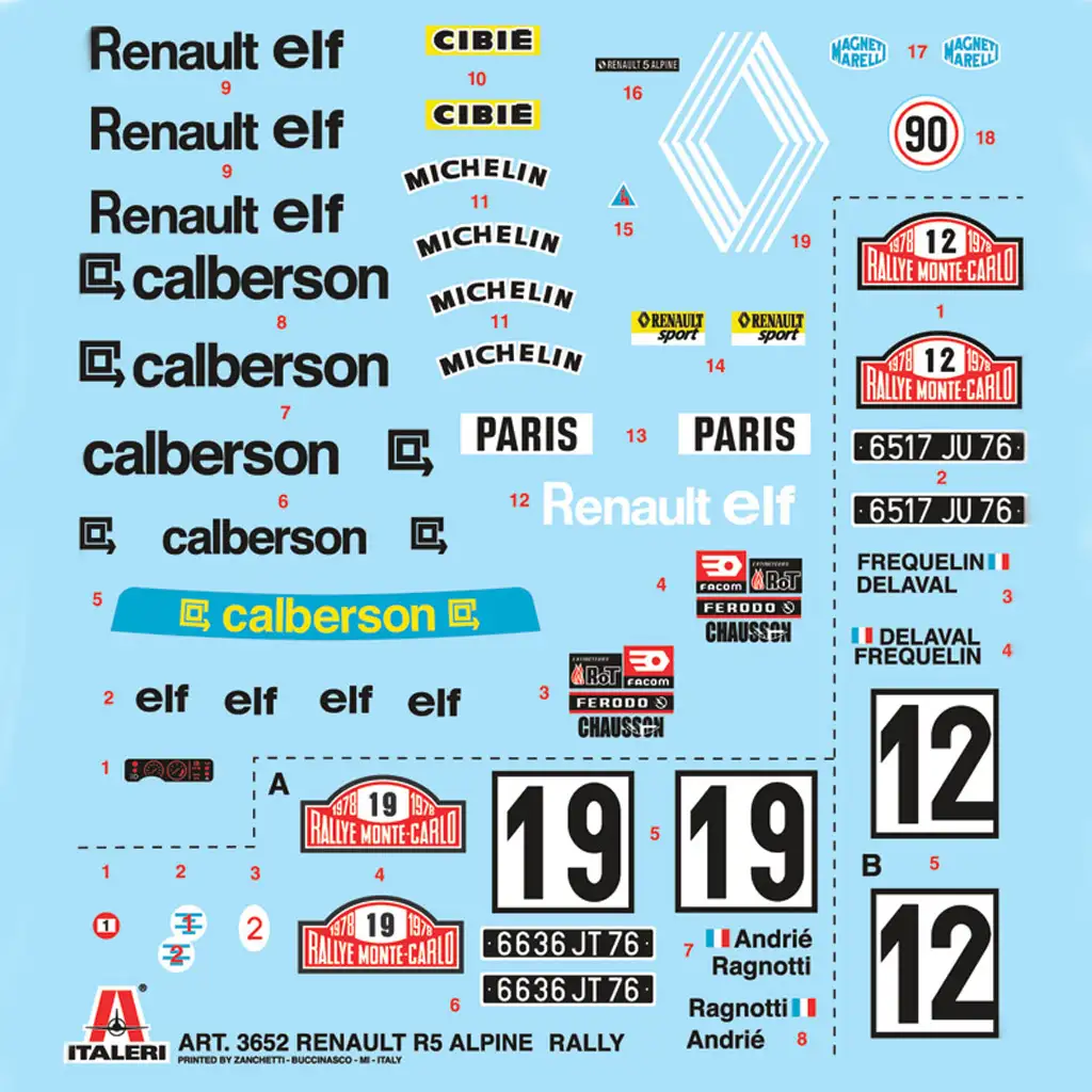 imagen de Italeri 1/24 Renault R5 Alpine Rally maqueta de coche 2